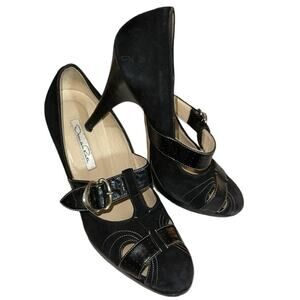 Oscar de la Renta Suede Pumps Heels Shoes 
Size: 7 | IT 37